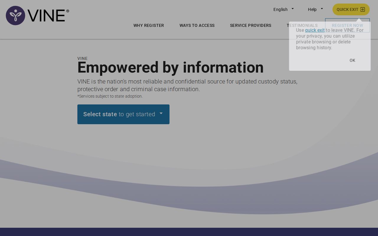 Carter County VINE arrest and Missouri custody search interface